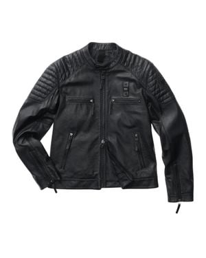 Blauer Crossland Leather Jacket - Black