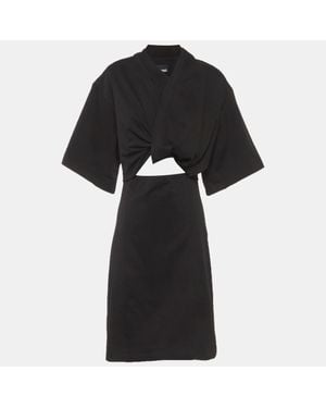 Jacquemus Cotton Twisted The Bahia T-Shirt Dress - Black