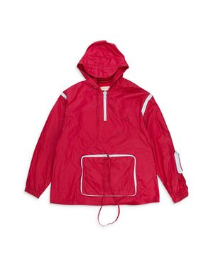 FUNG LAN AND CO. Half Zip Anorak/ Jacket - Red