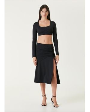 Pcfg Free Heaven Slit Long Skirt - Black