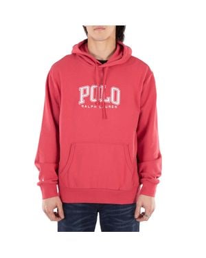 Polo Ralph Lauren Signature Logo Fleece Hoodie - Red