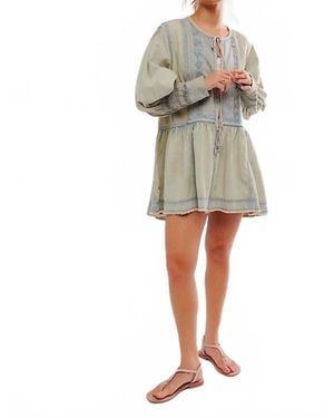 Free People Sweet Summer Bed Front Tie Long Jacket - Natural