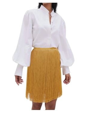 No Pise La Grama Delta Mini Skirt - White