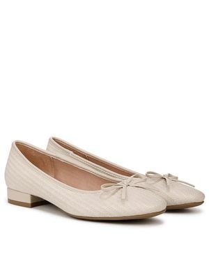 LifeStride Cheers Ballet Flat Bone Faux Leather Slip On Shoes Zogg3173 - Pink