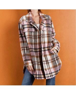 Billy T Flannel Shirt Jacket - Blue