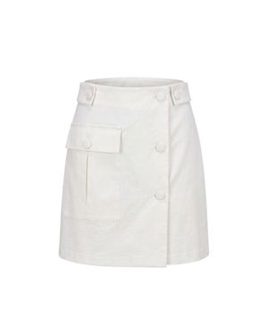 Trussardi White Viscose Skirt