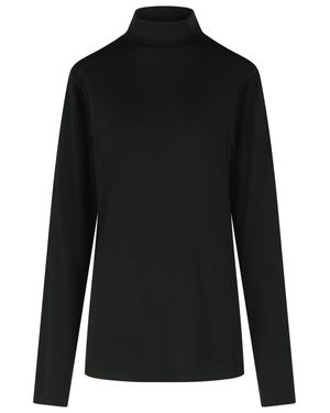 Rier Polar High-Neck Virgin Wool Sweater - Black