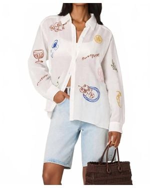 Astr Trace Picnic Shirt - White