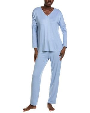 Natori 2Pc Oasis Pajama Set - Blue