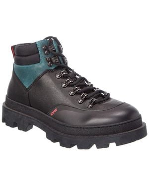 BOSS Graham Leather Boot - Black