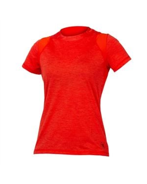 Endura Inc Singletrack Short Sleeve Jersey Top - Red
