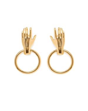 Lady Grey Jewelry Hand Hoop Earrings - Metallic