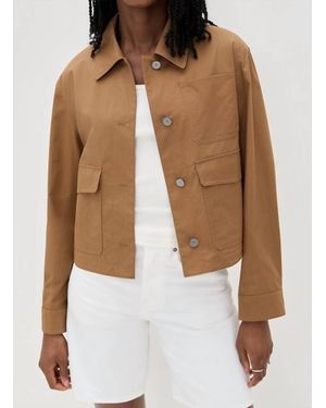 Theory Crop Work Jacket - Brown