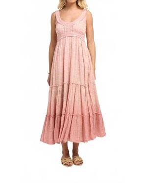 Guadalupe Lotus Maxi Dress - Pink