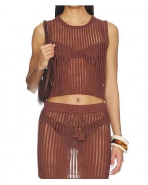 LSPACE Sander Cropped Top - Brown