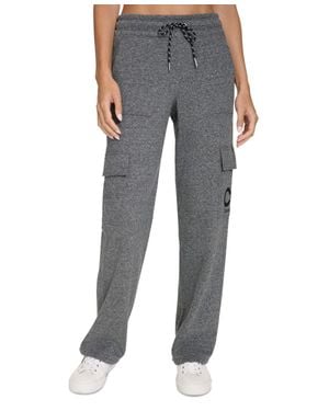 Calvin Klein Cargo Pants Heather Active Embroidered-Logo Fts628 - Gray