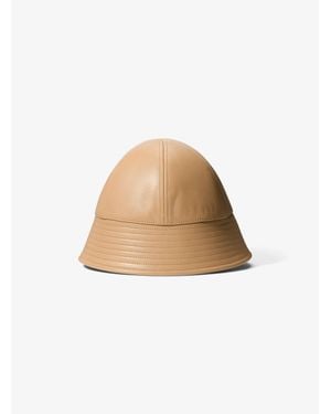 Michael Kors Leather Bucket Hat - White