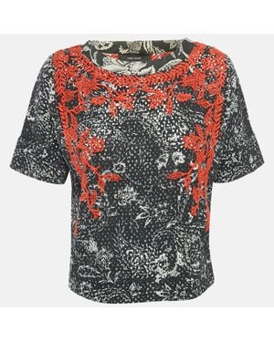 Isabel Marant Embroidered Eyelet Cotton Top - Black