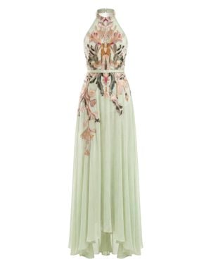 Saiid Kobeisy Embroidered Georgette Dress - White