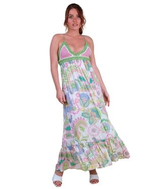 Miss June Long Dress Hortensia - Blue