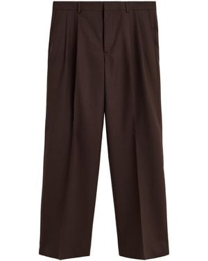 sunflower Wide Pleated Trouser Relaxed Wide-Leg Pants - Brown