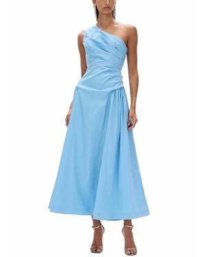 Rachel Gilbert Banksia One Shoulder Midi Dress - Blue