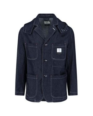 Roy Rogers Denim Detachable Hood Jacket - Blue