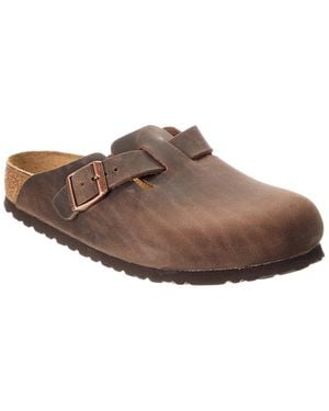 Birkenstock Boston Bs Leather Clog - Brown