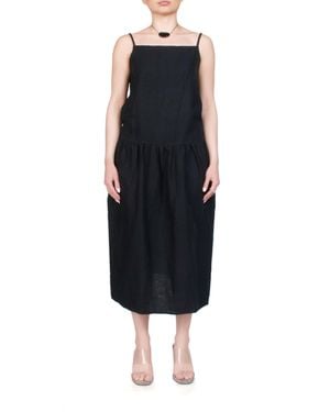 Deiji Studios Gathered Halter Dress - Black
