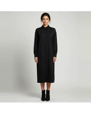 Weekend by Maxmara Jersey Midi Shirt Dress - Black