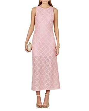 Endless Rose Textured Midi Dress - Pink