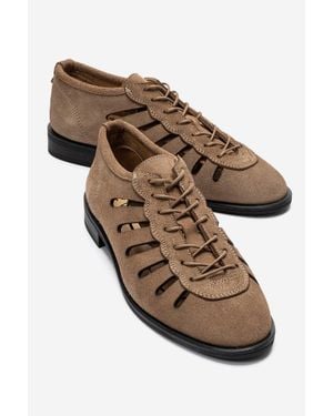 Forever & Always Shoes Astron Leather Casual Lace Up Shoes - Brown