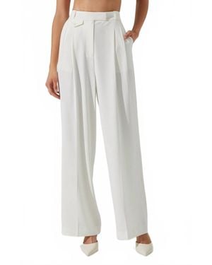 Astr Bryony High Waist Wide Leg Pants - White
