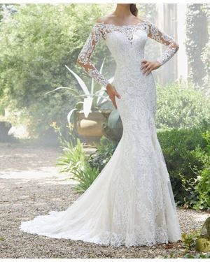 Mori Lee Priscilla Off-The-Shoulder Gown - Green