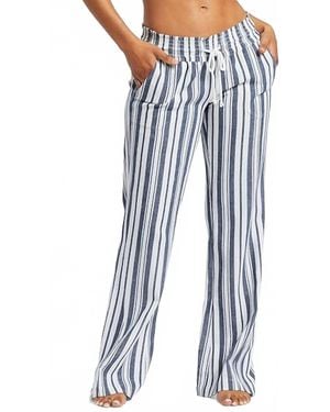 Roxy Oceanside Yarn Dye Pants - Blue