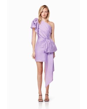 Elliatt Sincerity Linen Mini Dress - Purple