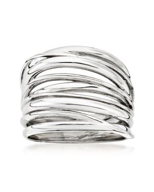 Ross-Simons Italian Sterling Highway Ring - White