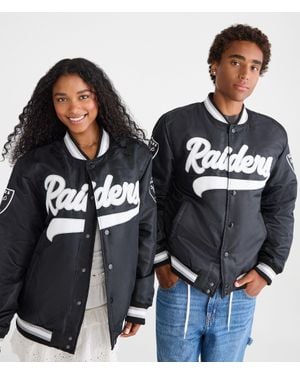 Aéropostale Las Vegas Raiders Satin Bomber Jacket - Black