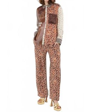 ME 369 Bailey Straight Pants - Metallic