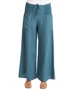 XCVI Coleson Linen Pants - Blue