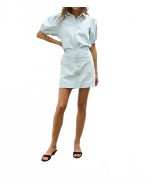 Melissa Nepton Alison Mini Skirt - Blue