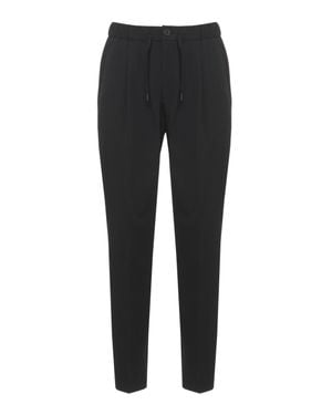 Herno Tapered Drawstring Straight-Leg Pants - Black