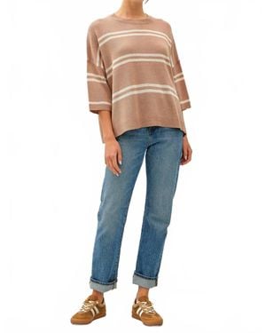 Be Cool Striped Knit Sweater - Blue