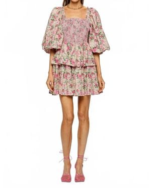 SOFIA The Label Cara Floral Mini Dress - Pink