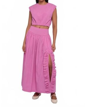 LOVE THE LABEL Sunshine Maxi Skirt - Pink