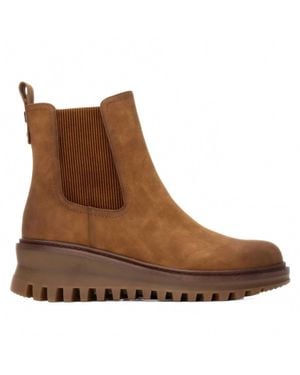 Xti Refresh Wedge Ankle Booties - Brown