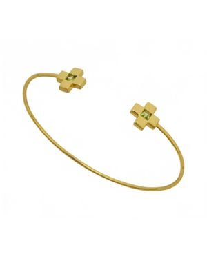 Goldbug Collection Cross Bangle Bracelet - Metallic
