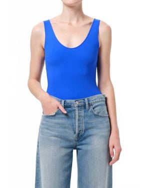 Agolde Tora Scoop Neck Bodysuit - Blue