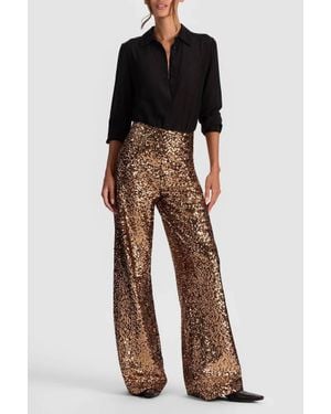 Alice + Olivia Athena Sequin Pant - Black