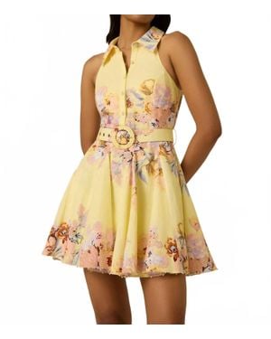 Hemant & Nandita Kysha Buckle Short Dress - Yellow